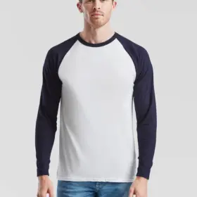 T-shirt manica lunga uomo girocollo in 100% cotone 165 g