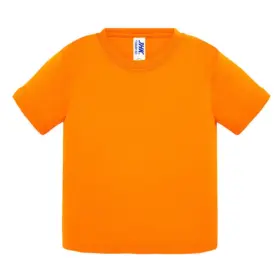 T-shirt neonato girocollo manica corta in 100% cotone 155 g Arancione