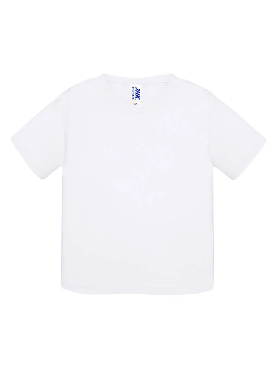 T-shirt neonato girocollo manica corta in 100% cotone 155 g Bianco T-shirt neonato girocollo manica corta in 100% cotone 155 g Bianco