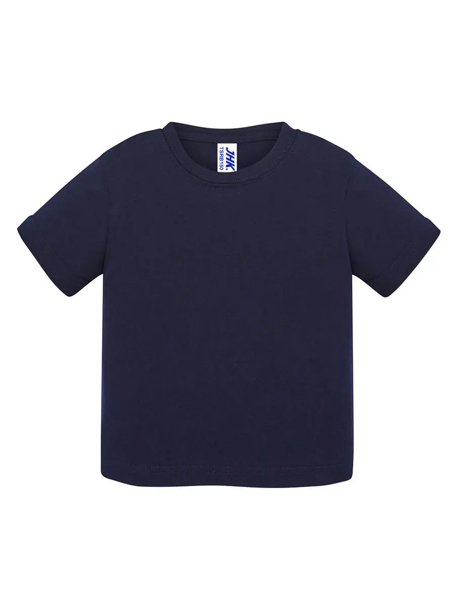 T-shirt neonato girocollo manica corta in 100% cotone 155 g Blu navy T-shirt neonato girocollo manica corta in 100% cotone 155 g Blu navy