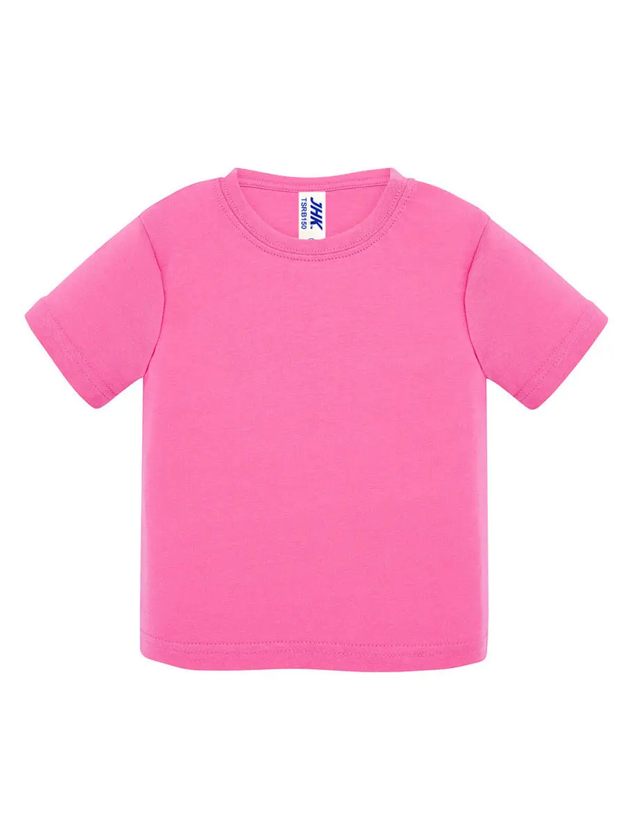 T-shirt neonato girocollo manica corta in 100% cotone 155 g Fucsia – Azalea T-shirt neonato girocollo manica corta in 100% cotone 155 g Fucsia – Azalea