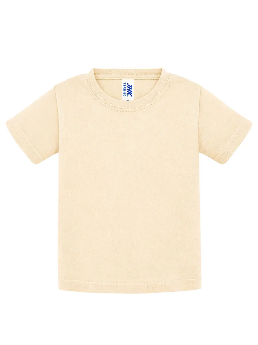 T-shirt neonato girocollo manica corta in 100% cotone 155 g Panna T-shirt neonato girocollo manica corta in 100% cotone 155 g Panna