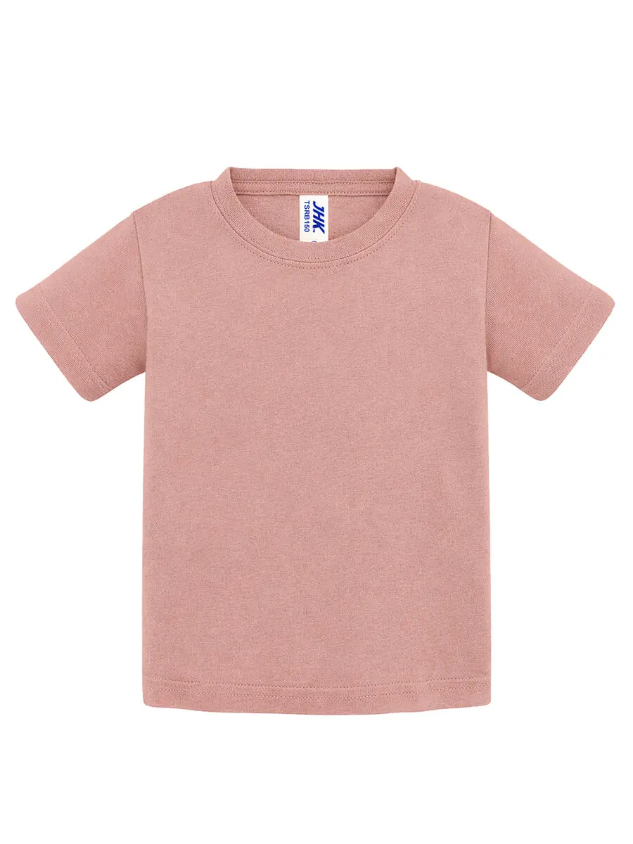 T-shirt neonato girocollo manica corta in 100% cotone 155 g Rosa vintage T-shirt neonato girocollo manica corta in 100% cotone 155 g Rosa vintage