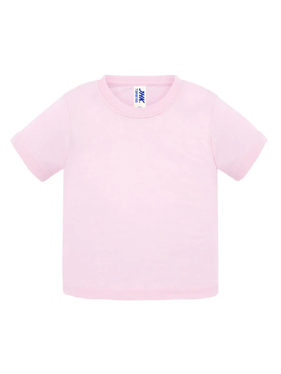 T-shirt neonato girocollo manica corta in 100% cotone 155 g Rosa T-shirt neonato girocollo manica corta in 100% cotone 155 g Rosa