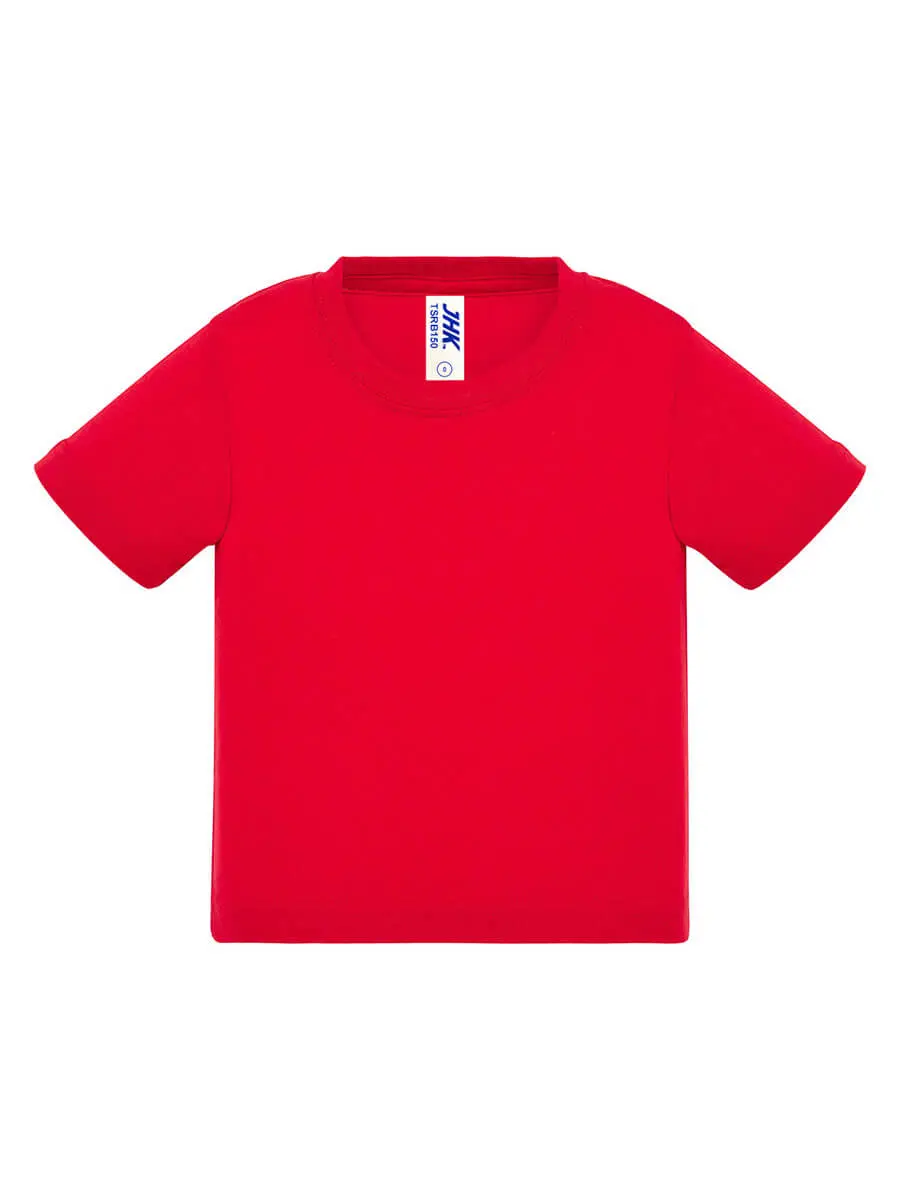 T-shirt neonato girocollo manica corta in 100% cotone 155 g Rosso T-shirt neonato girocollo manica corta in 100% cotone 155 g Rosso
