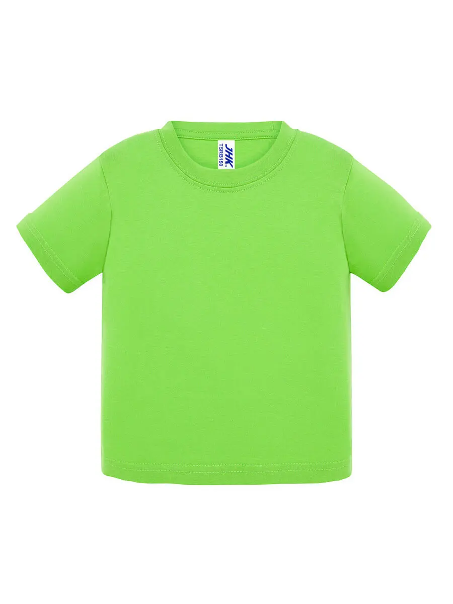 T-shirt neonato girocollo manica corta in 100% cotone 155 g Verde lime T-shirt neonato girocollo manica corta in 100% cotone 155 g Verde lime