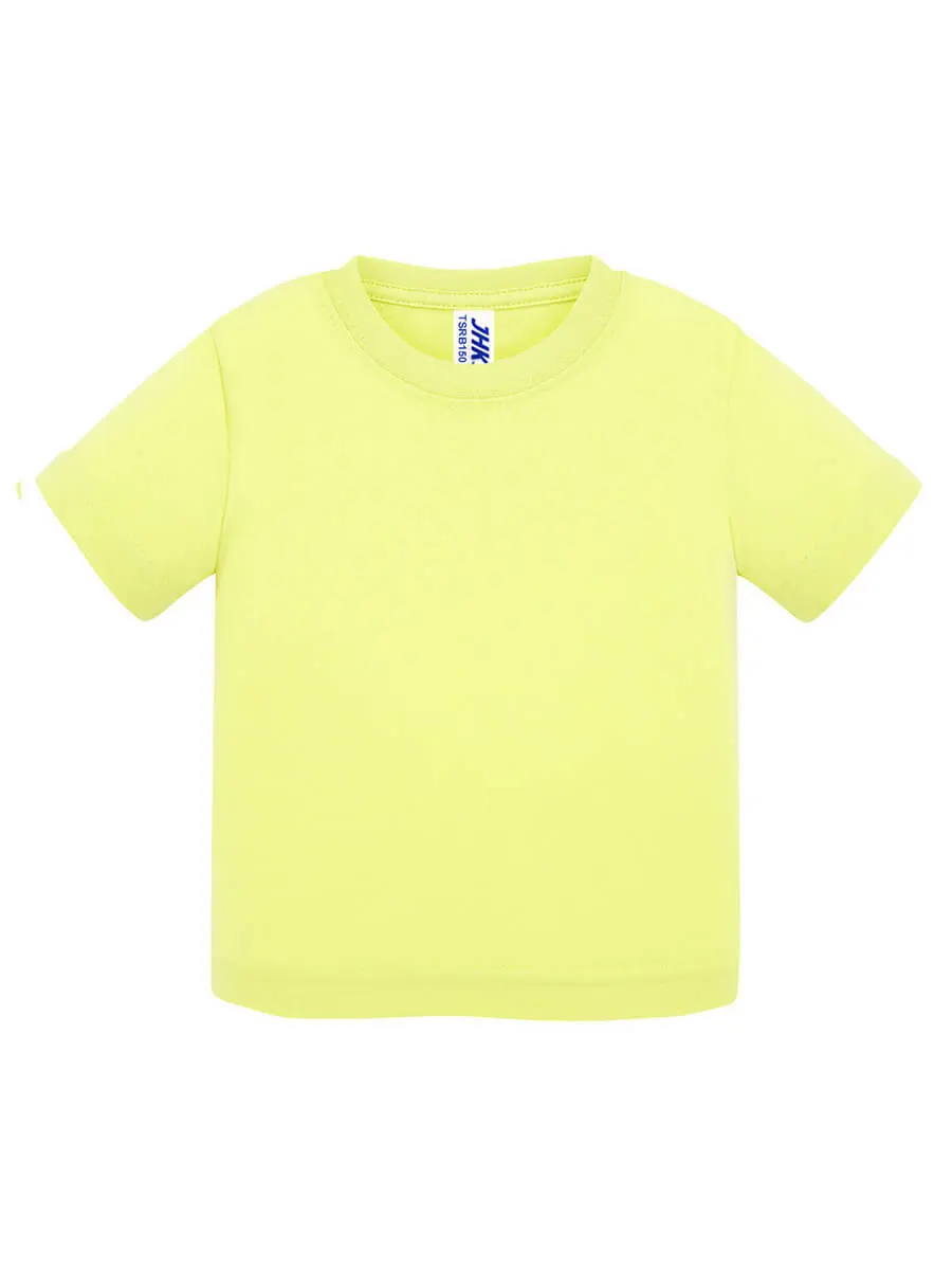 T-shirt neonato girocollo manica corta in 100% cotone 155 g Verde mela T-shirt neonato girocollo manica corta in 100% cotone 155 g Verde mela