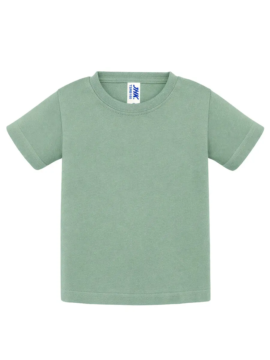 T-shirt neonato girocollo manica corta in 100% cotone 155 g Verde muschio T-shirt neonato girocollo manica corta in 100% cotone 155 g Verde muschio