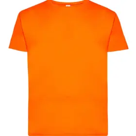 T-shirt unisex girocollo manica corta 130 g Arancione fluo