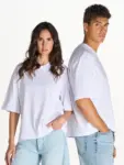 T-shirt unisex girocollo manica corta oversize in 100% cotone 240 g