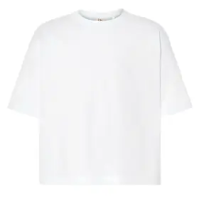 T-shirt unisex girocollo manica corta oversize in 100% cotone 240 g Bianco