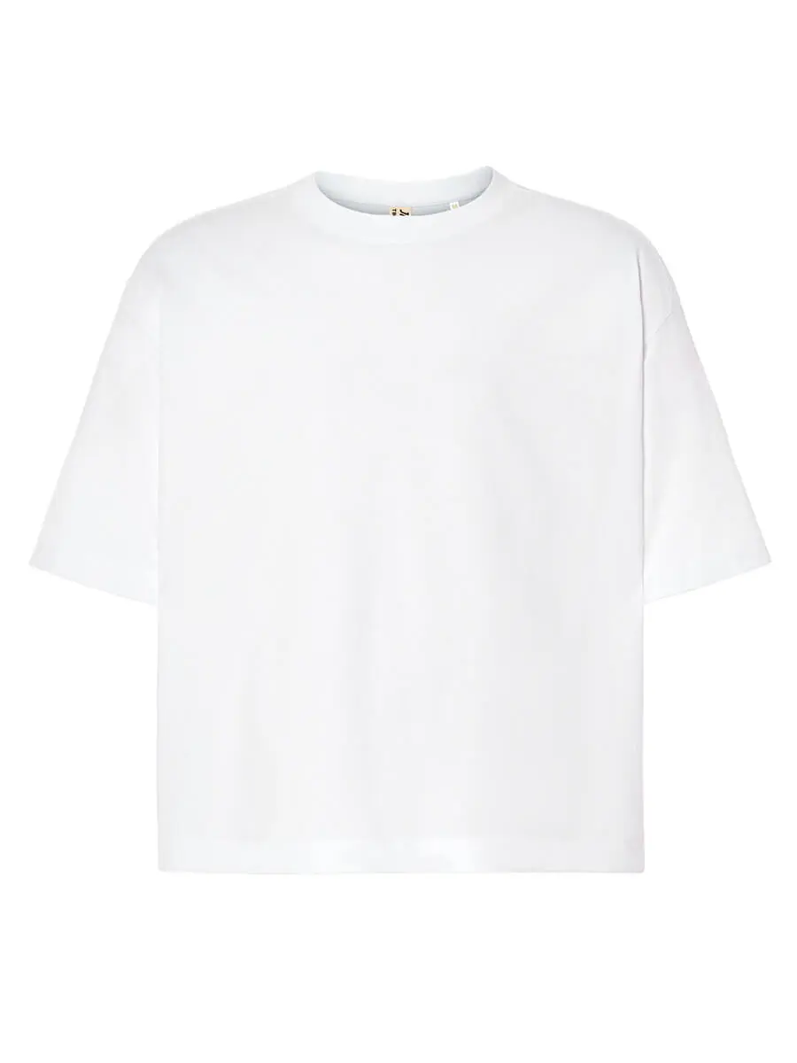 T-shirt unisex girocollo manica corta oversize in 100% cotone 240 g Bianco T-shirt unisex girocollo manica corta oversize in 100% cotone 240 g Bianco