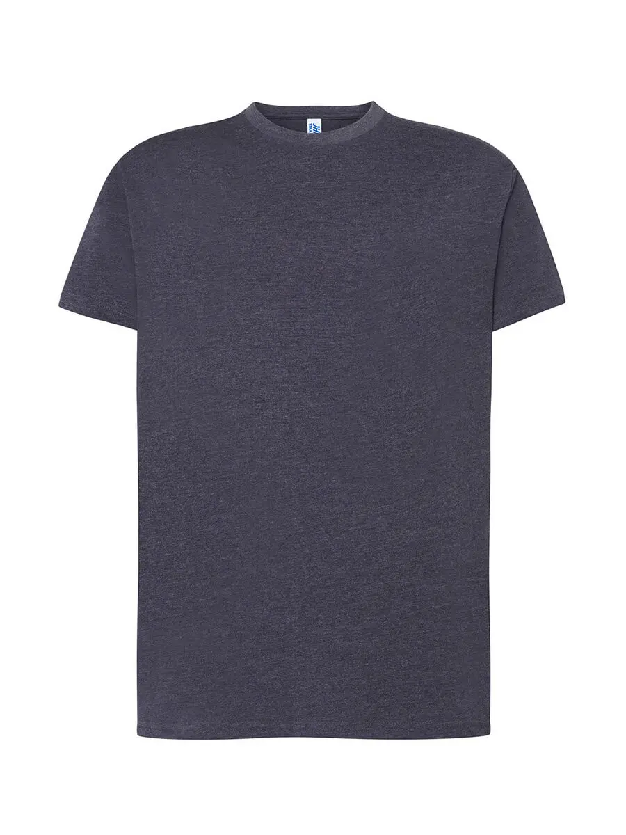 T-shirt uomo girocollo manica corta 155 g Blu denim melange T-shirt uomo girocollo manica corta 155 g Blu denim melange
