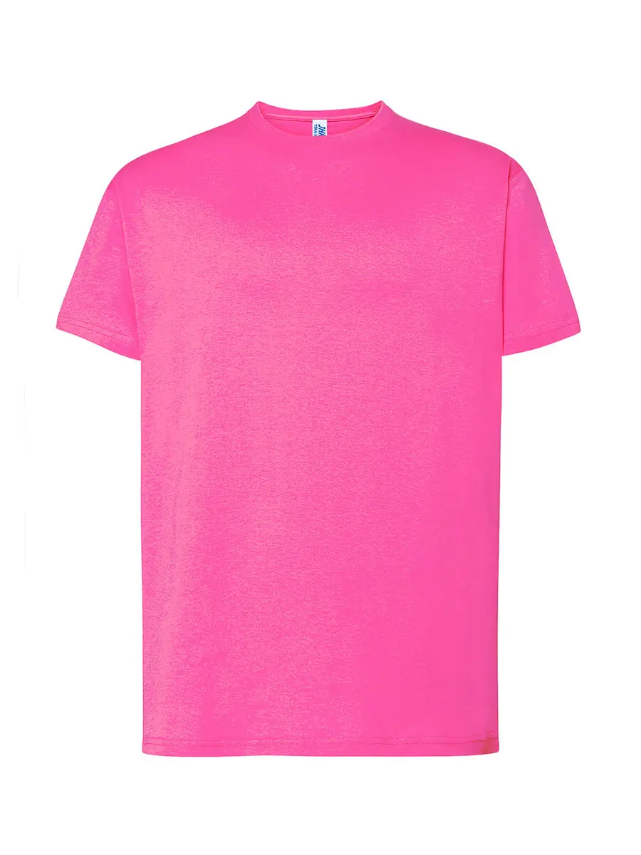 T-shirt uomo girocollo manica corta 155 g Fucsia fluo T-shirt uomo girocollo manica corta 155 g Fucsia fluo