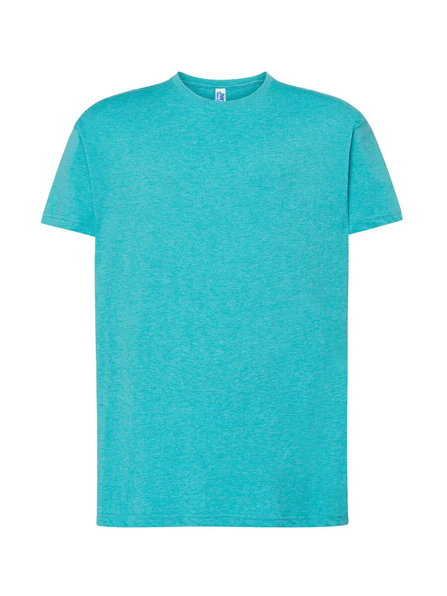 T-shirt uomo girocollo manica corta 155 g Turchese melange T-shirt uomo girocollo manica corta 155 g Turchese melange