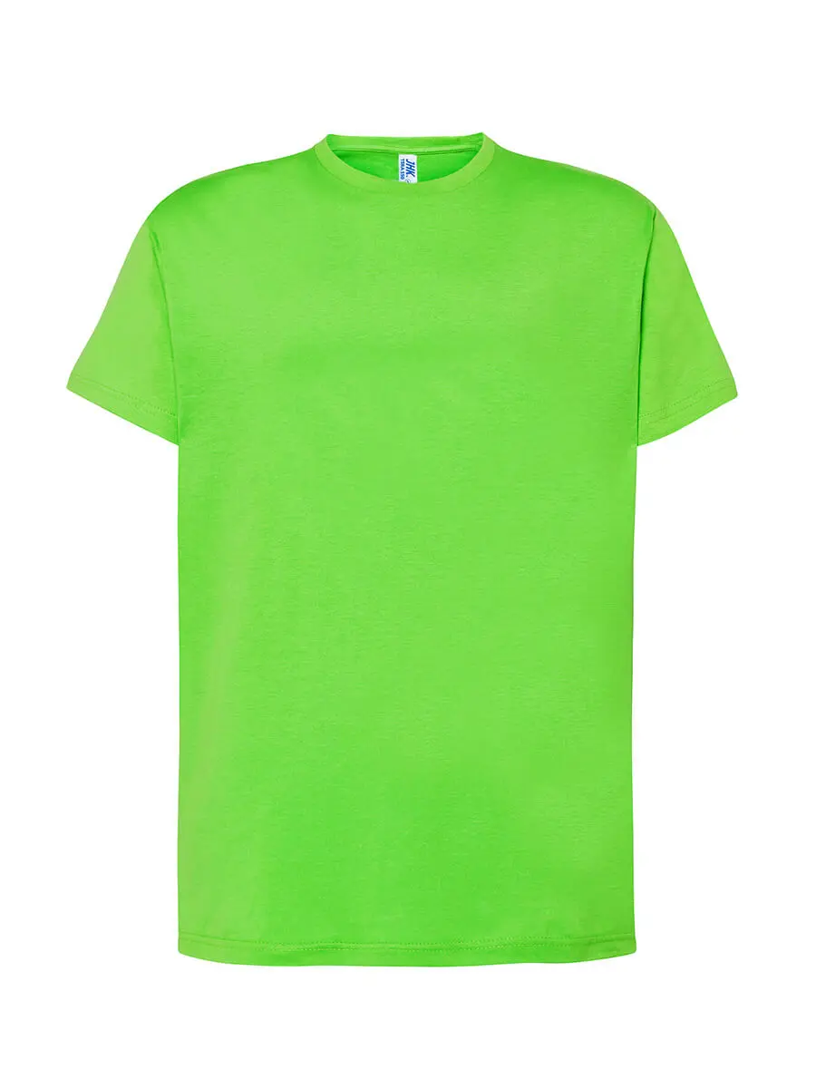 T-shirt uomo girocollo manica corta 155 g Verde lime fluo T-shirt uomo girocollo manica corta 155 g Verde lime fluo