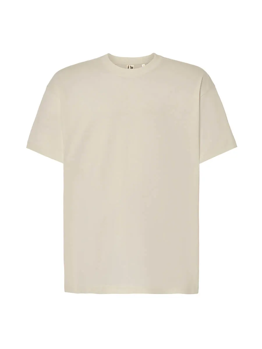 T-shirt uomo girocollo manica corta comoda in 100% cotone 240 g Avorio T-shirt uomo girocollo manica corta comoda in 100% cotone 240 g Avorio