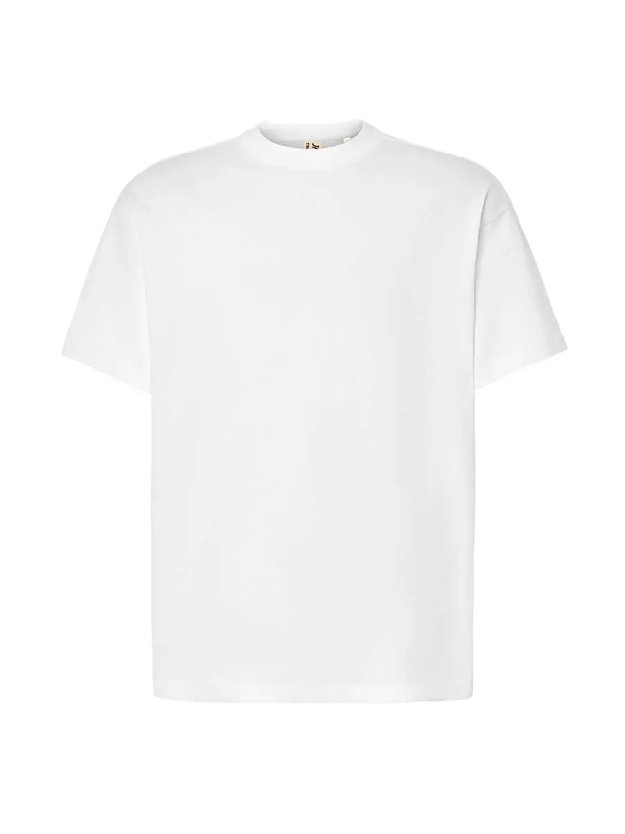T-shirt uomo girocollo manica corta comoda in 100% cotone 240 g Bianco T-shirt uomo girocollo manica corta comoda in 100% cotone 240 g Bianco