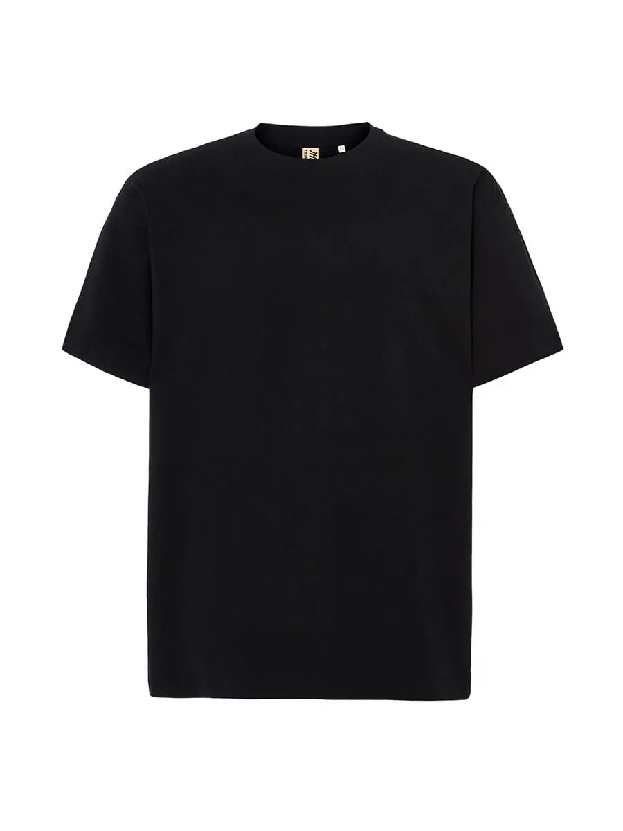 T-shirt uomo girocollo manica corta comoda in 100% cotone 240 g Nero T-shirt uomo girocollo manica corta comoda in 100% cotone 240 g Nero