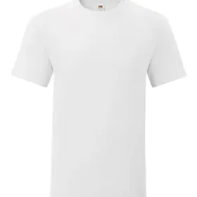 T-shirt uomo girocollo manica corta in 100% cotone 150 g Bianco