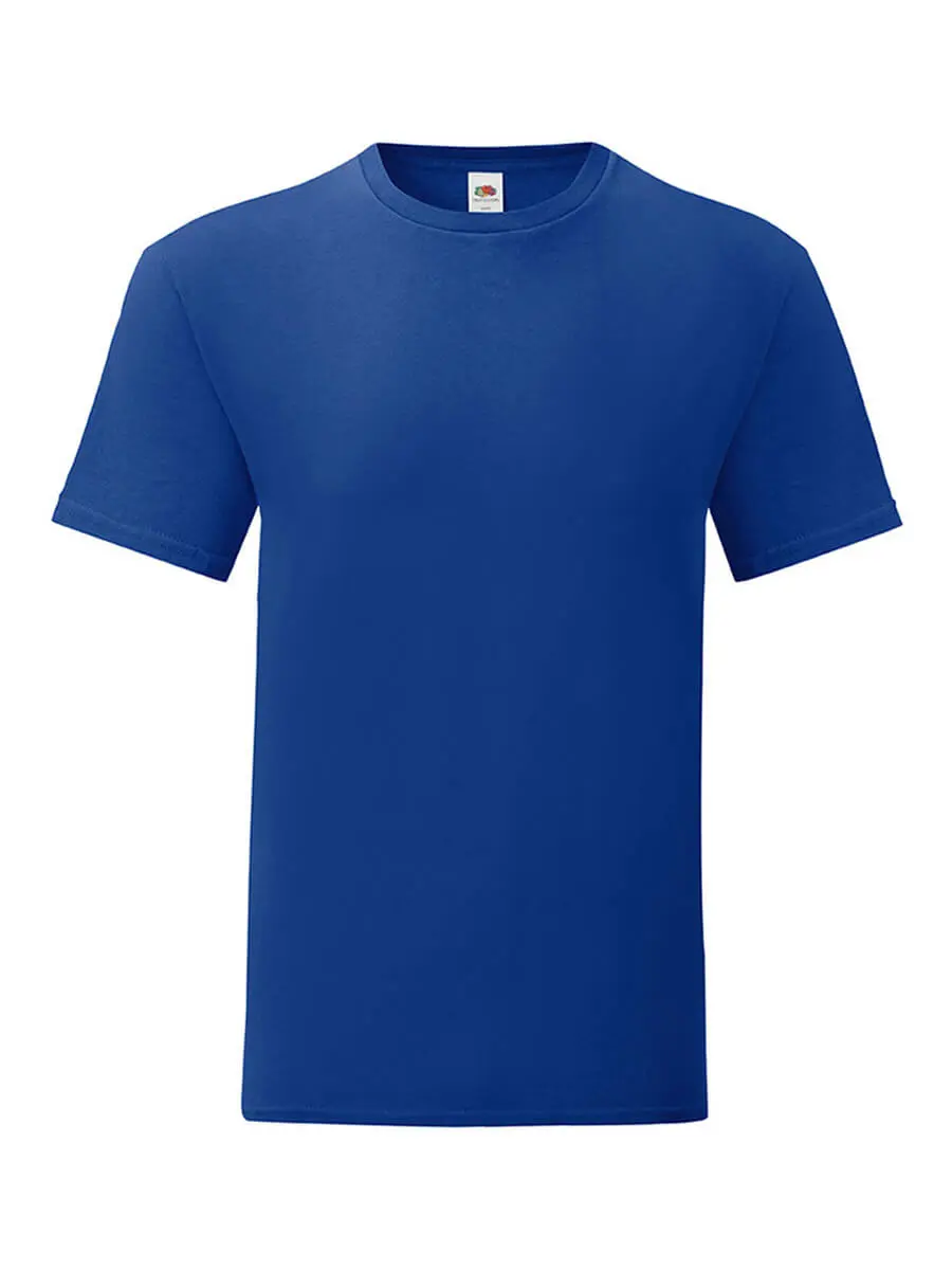 T-shirt uomo girocollo manica corta in 100% cotone 150 g Blu elettrico T-shirt uomo girocollo manica corta in 100% cotone 150 g Blu elettrico