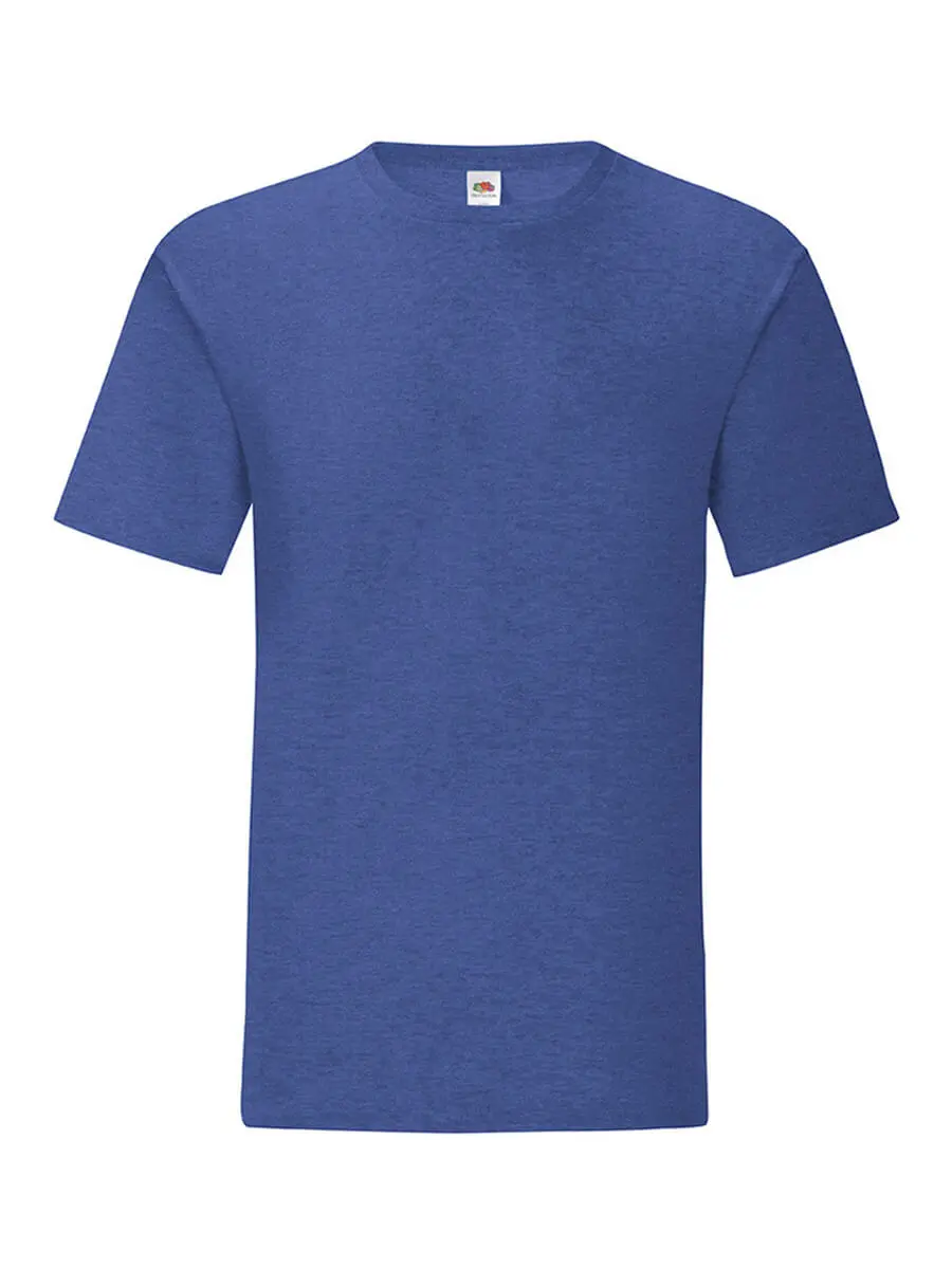 T-shirt uomo girocollo manica corta in 100% cotone 150 g Blu royal melange T-shirt uomo girocollo manica corta in 100% cotone 150 g Blu royal melange
