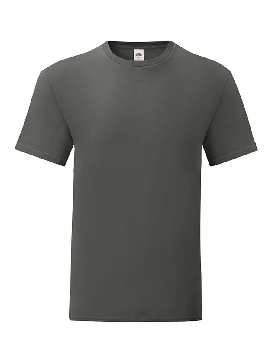 T-shirt uomo girocollo manica corta in 100% cotone 150 g Grafite chiaro T-shirt uomo girocollo manica corta in 100% cotone 150 g Grafite chiaro