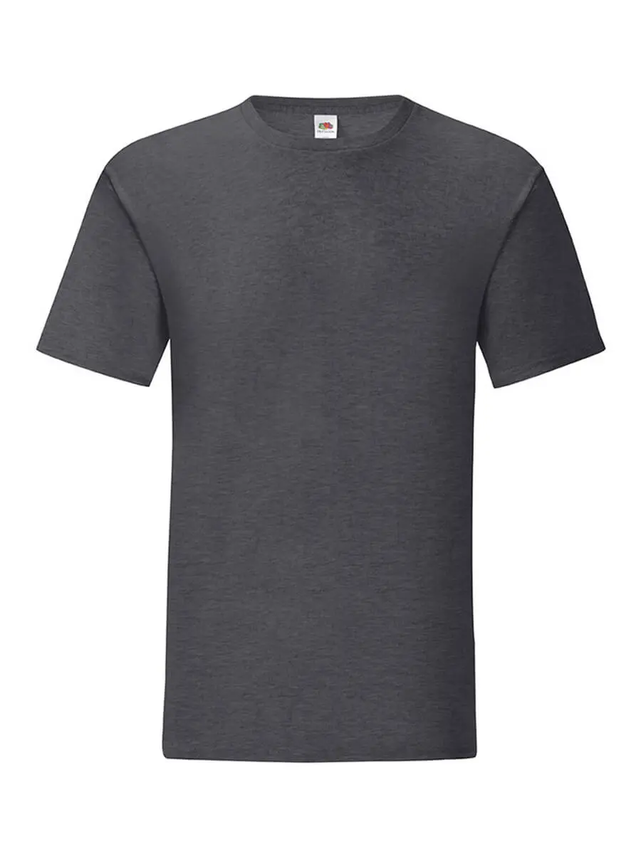 T-shirt uomo girocollo manica corta in 100% cotone 150 g Grigio scuro T-shirt uomo girocollo manica corta in 100% cotone 150 g Grigio scuro