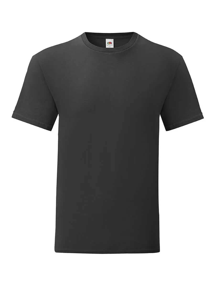 T-shirt uomo girocollo manica corta in 100% cotone 150 g Nero T-shirt uomo girocollo manica corta in 100% cotone 150 g Nero