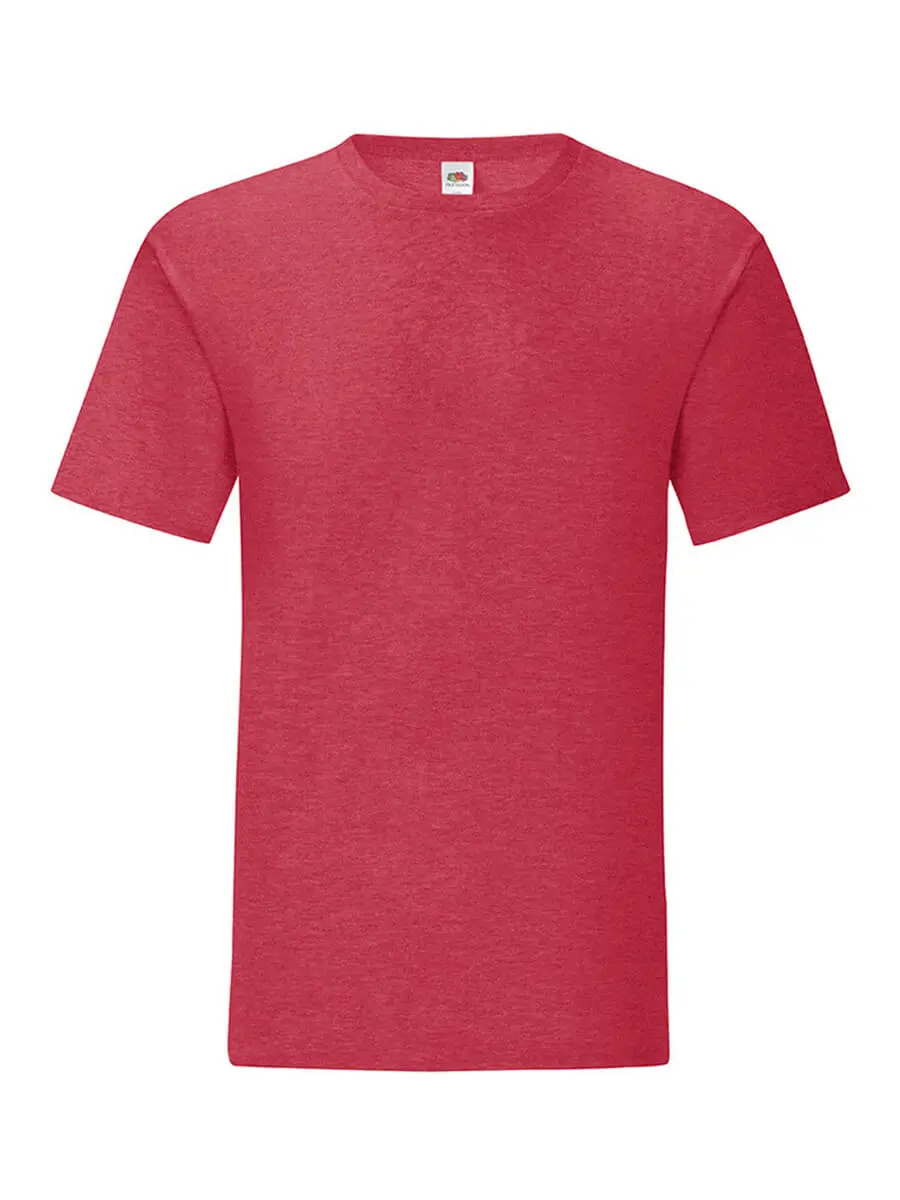 T-shirt uomo girocollo manica corta in 100% cotone 150 g Rosso melange T-shirt uomo girocollo manica corta in 100% cotone 150 g Rosso melange