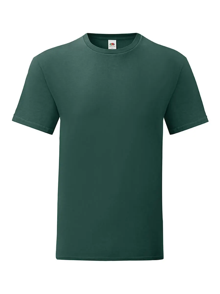 T-shirt uomo girocollo manica corta in 100% cotone 150 g Verde foresta T-shirt uomo girocollo manica corta in 100% cotone 150 g Verde foresta