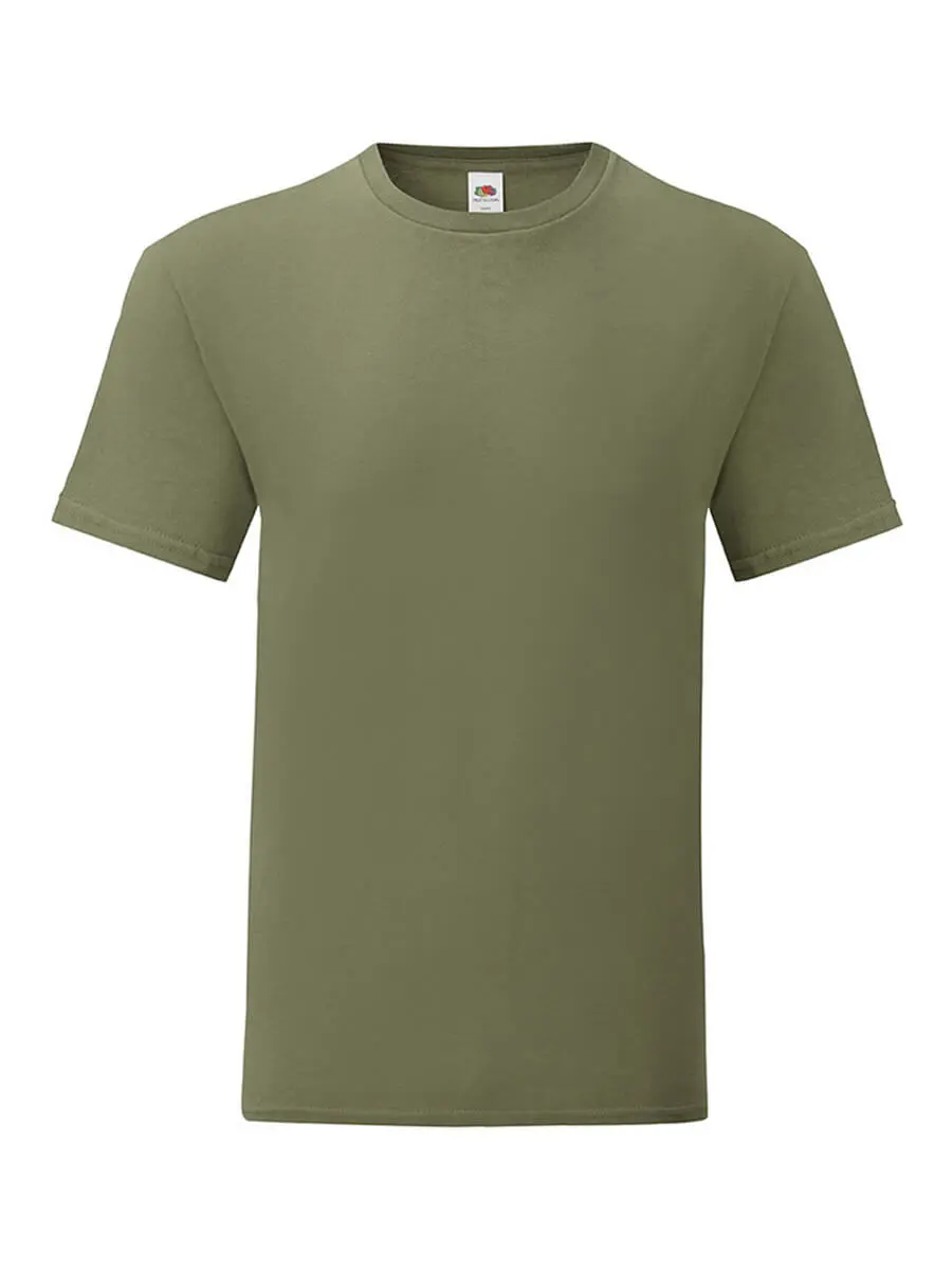 T-shirt uomo girocollo manica corta in 100% cotone 150 g Verde oliva T-shirt uomo girocollo manica corta in 100% cotone 150 g Verde oliva