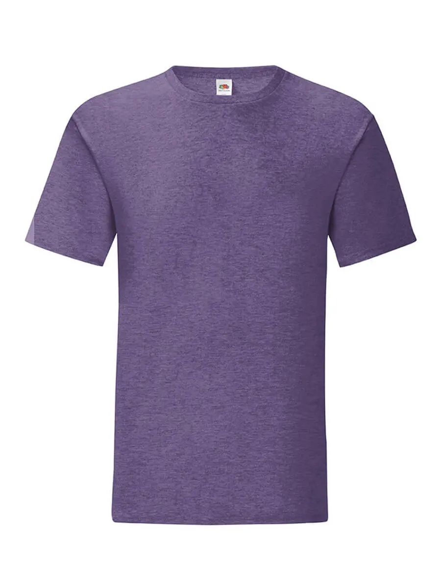 T-shirt uomo girocollo manica corta in 100% cotone 150 g Viola melange T-shirt uomo girocollo manica corta in 100% cotone 150 g Viola melange