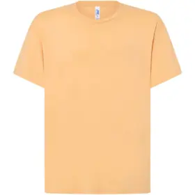 T-shirt uomo girocollo manica corta in 100% cotone 155 g Albicocca