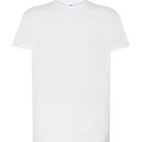T-shirt uomo girocollo manica corta in 100% cotone 160 g Bianco