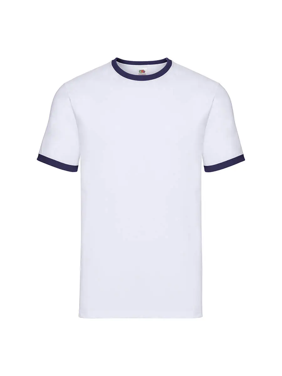 T-shirt uomo girocollo manica corta in 100% cotone 165 g – 2E6AA7IZD Bianco/Blu navy T-shirt uomo girocollo manica corta in 100% cotone 165 g – 2E6AA7IZD Bianco/Blu navy
