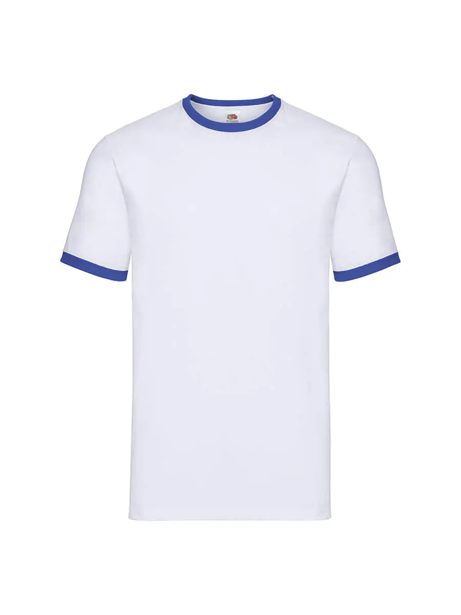 T-shirt uomo girocollo manica corta in 100% cotone 165 g – 2E6AA7IZD Bianco/Blu royal T-shirt uomo girocollo manica corta in 100% cotone 165 g – 2E6AA7IZD Bianco/Blu royal