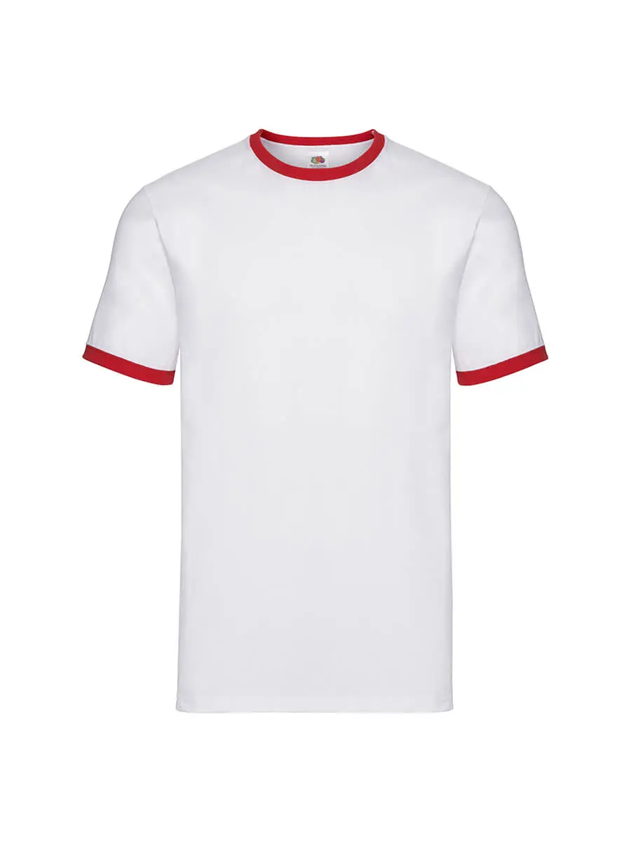 T-shirt uomo girocollo manica corta in 100% cotone 165 g – 2E6AA7IZD Bianco/Rosso T-shirt uomo girocollo manica corta in 100% cotone 165 g – 2E6AA7IZD Bianco/Rosso
