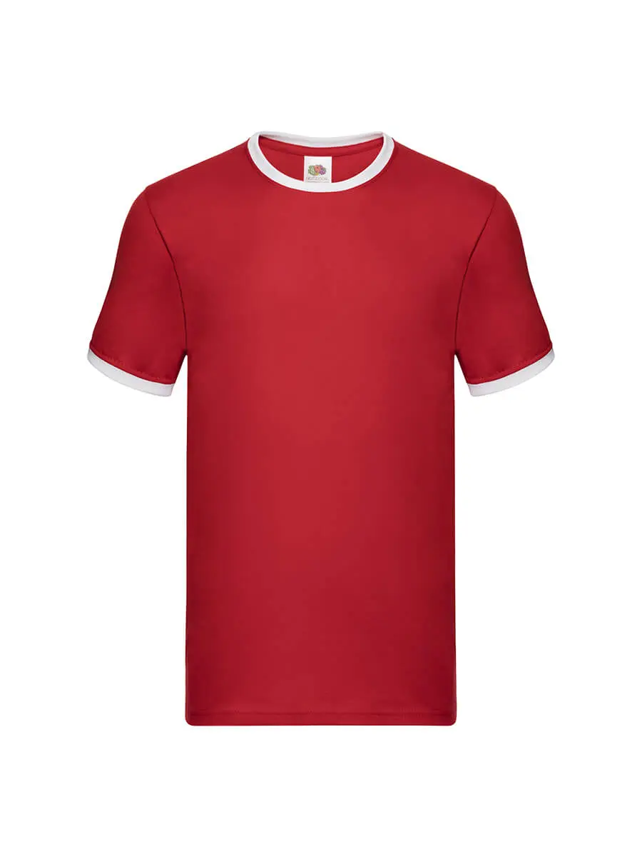 T-shirt uomo girocollo manica corta in 100% cotone 165 g – 2E6AA7IZD Rosso/Bianco T-shirt uomo girocollo manica corta in 100% cotone 165 g – 2E6AA7IZD Rosso/Bianco
