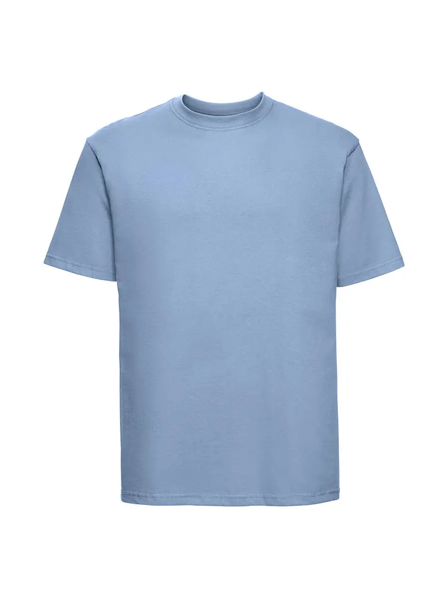 T-shirt uomo girocollo manica corta in 100% cotone 180 g Azzurro cielo T-shirt uomo girocollo manica corta in 100% cotone 180 g Azzurro cielo