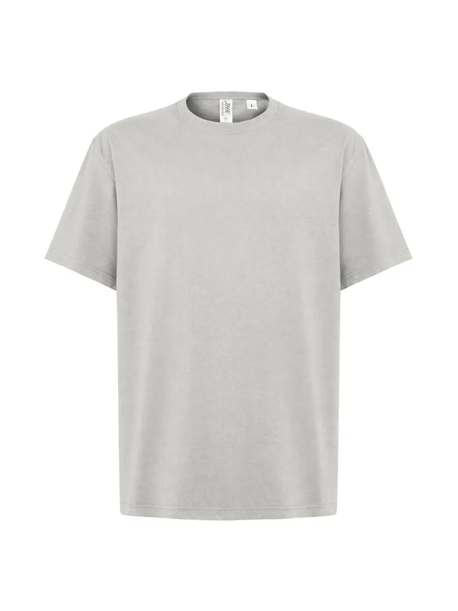 T-shirt uomo girocollo manica corta oversize in 100% cotone 200 g Argento T-shirt uomo girocollo manica corta oversize in 100% cotone 200 g Argento