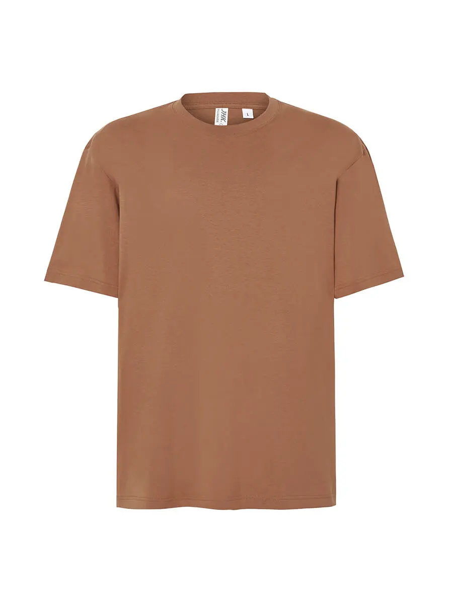 T-shirt uomo girocollo manica corta oversize in 100% cotone 200 g Moka T-shirt uomo girocollo manica corta oversize in 100% cotone 200 g Moka