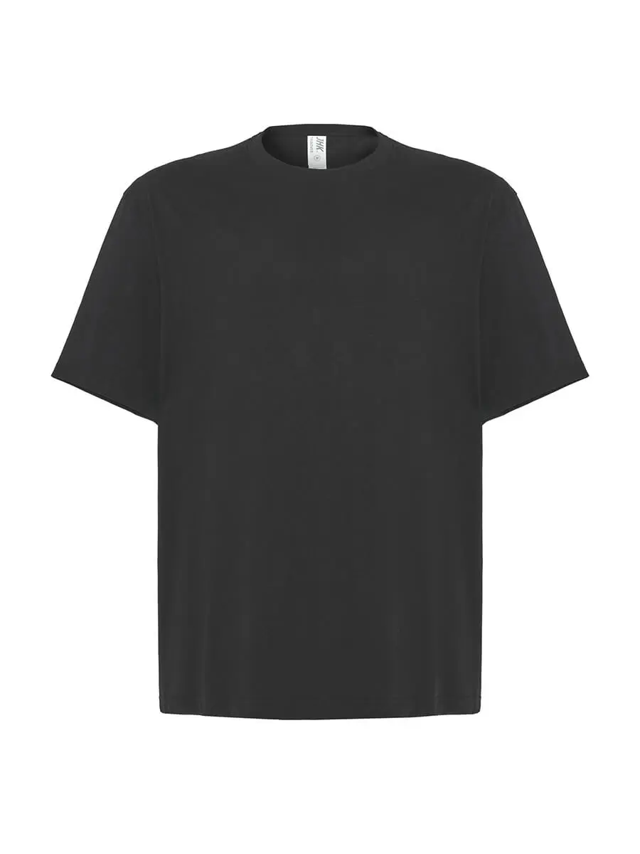 T-shirt uomo girocollo manica corta oversize in 100% cotone 200 g Nero T-shirt uomo girocollo manica corta oversize in 100% cotone 200 g Nero