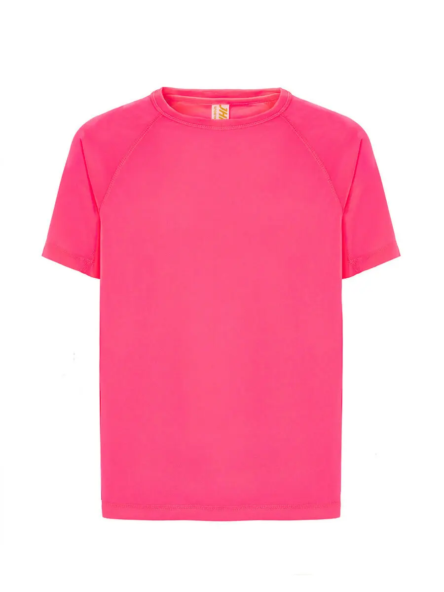 T-shirt uomo girocollo manica corta slim fit 130 g Fucsia fluo T-shirt uomo girocollo manica corta slim fit 130 g Fucsia fluo