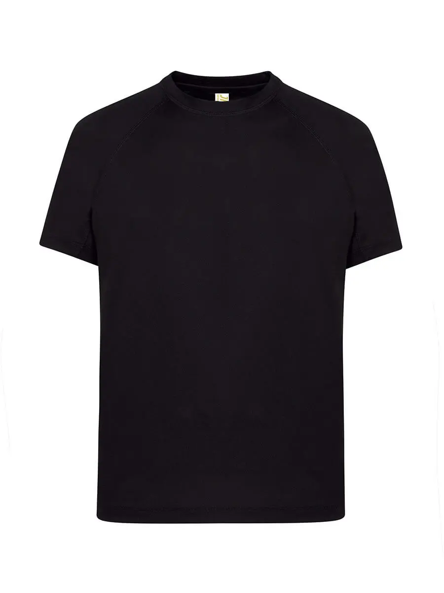 T-shirt uomo girocollo manica corta slim fit 130 g Nero T-shirt uomo girocollo manica corta slim fit 130 g Nero