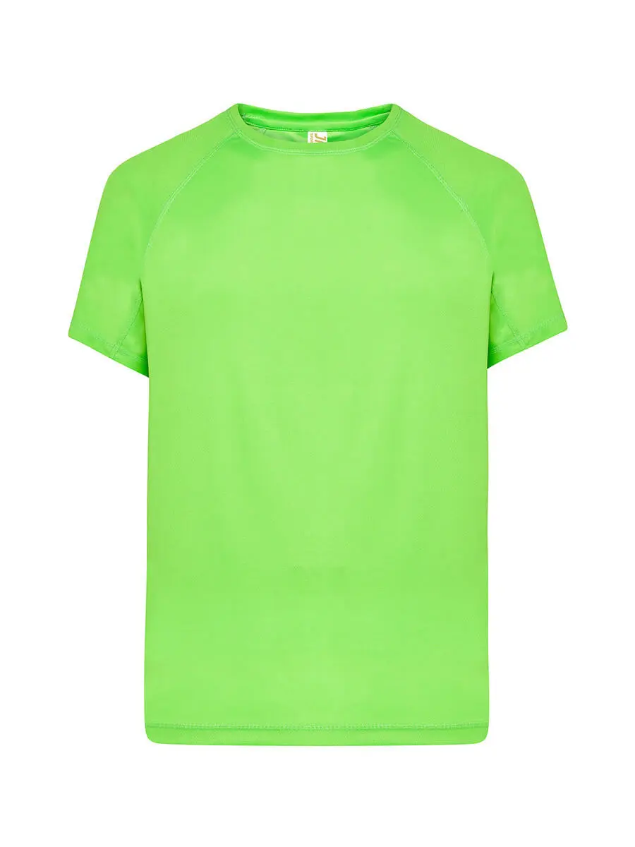 T-shirt uomo girocollo manica corta slim fit 130 g Verde lime fluo T-shirt uomo girocollo manica corta slim fit 130 g Verde lime fluo