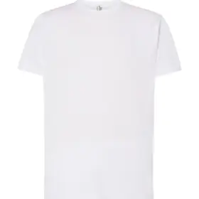 T-shirt uomo girocollo manica corta slim fit in 100% cotone 160 g Bianco