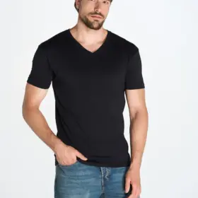 T-shirt uomo scollo a v manica corta in 100% cotone 160 g – 2E8SMKFK2