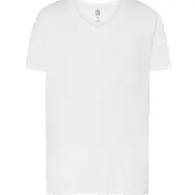 T-shirt uomo scollo a v manica corta in 100% cotone 160 g – 2E8SMKFK2 Bianco