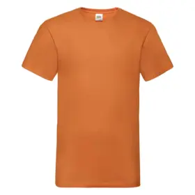 T-shirt uomo scollo a v manica corta in 100% cotone 160 g Arancione